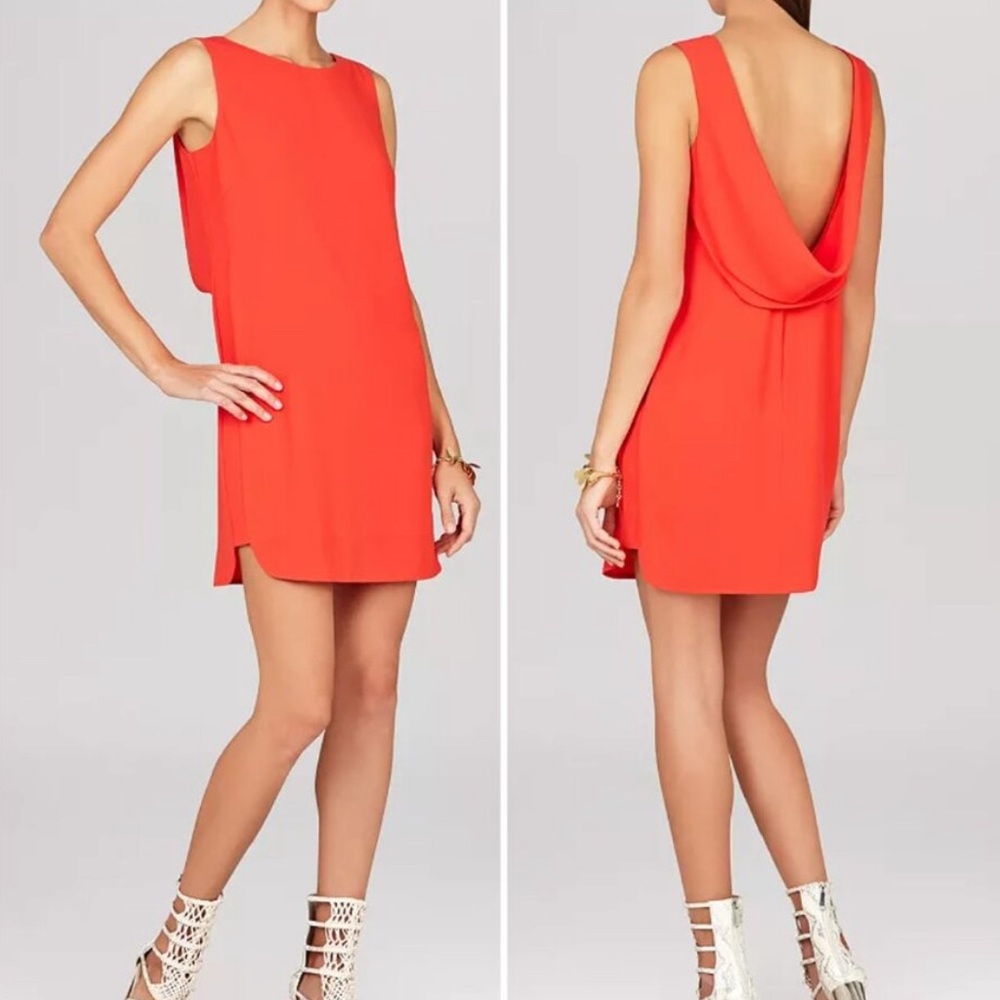 BCBGMaxAzria Red Backless Cocktail Dress